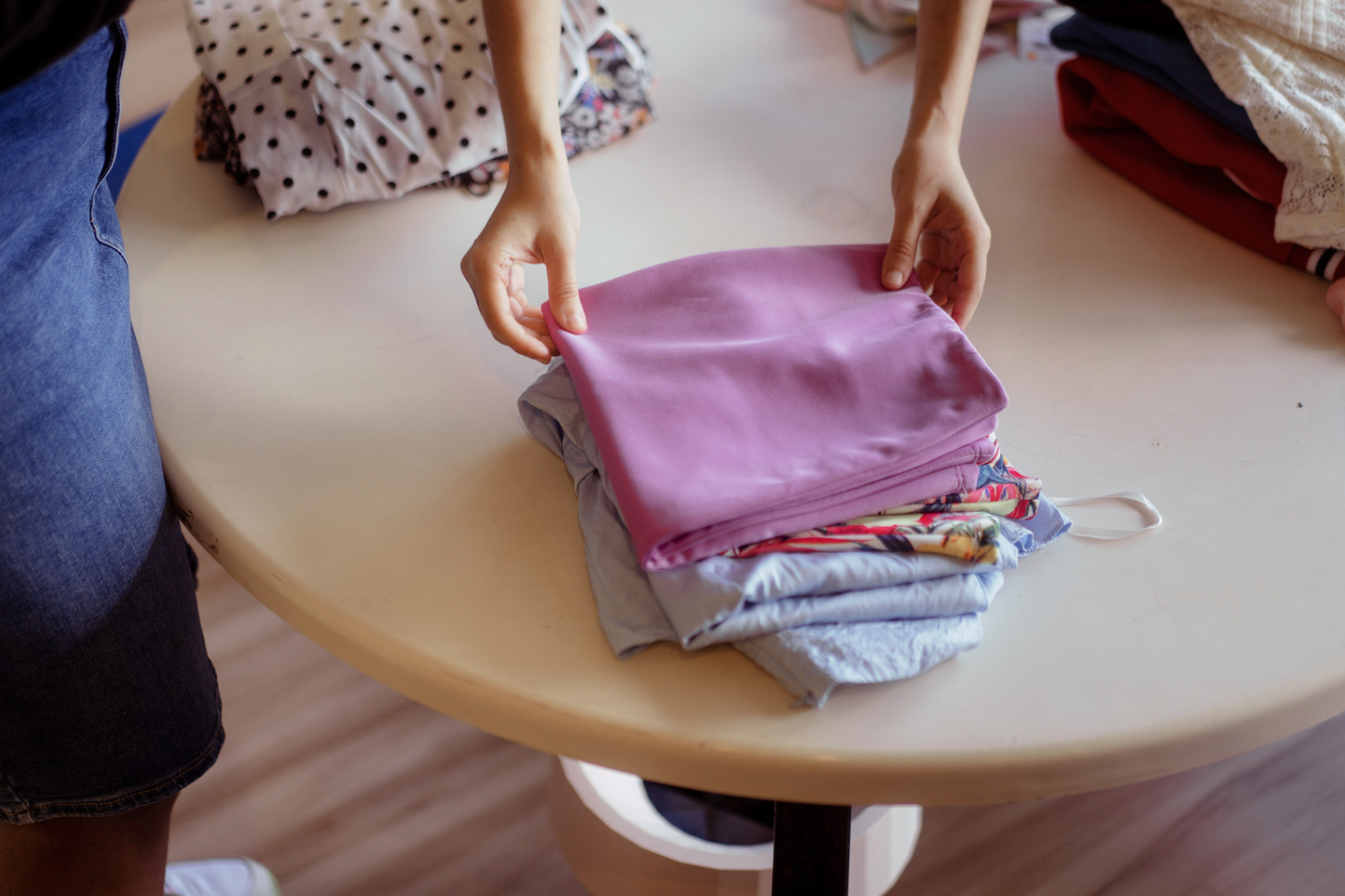 Folding clothes